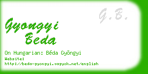 gyongyi beda business card
