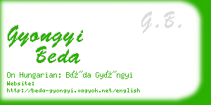 gyongyi beda business card